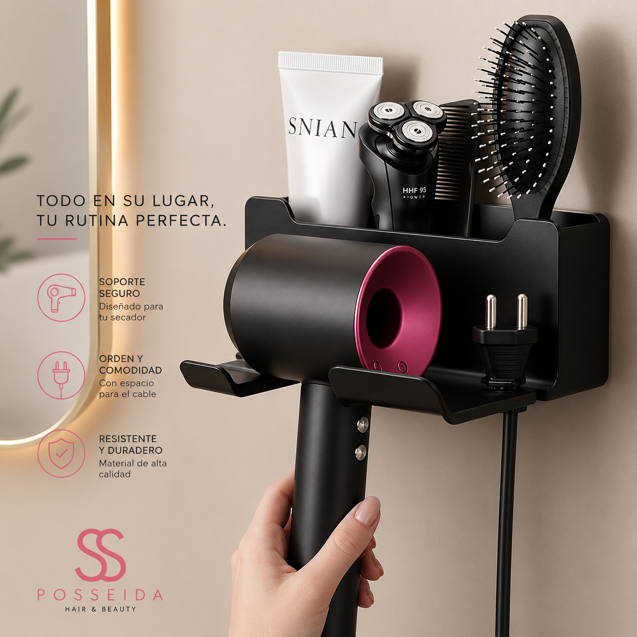 Soporte para secador de pelo Posseida NovaDry™